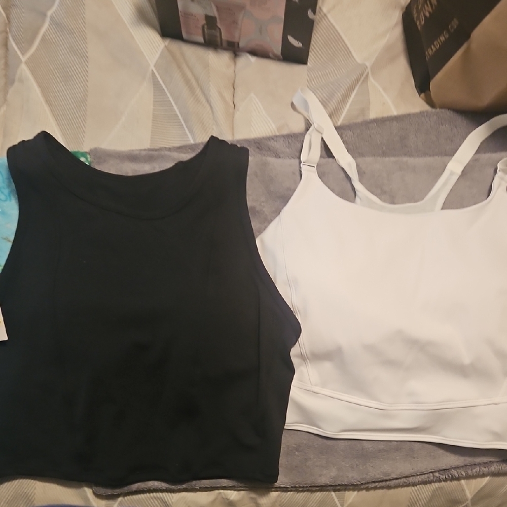All In Motion Athletic Sports Bra Set - Black and White